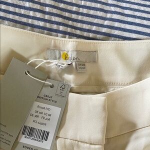 Boden Ivory Trousers - wide legs - NWT